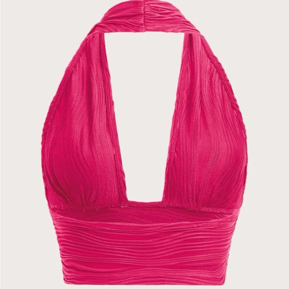 Backless Crop Halter Top - Picture 2 of 5